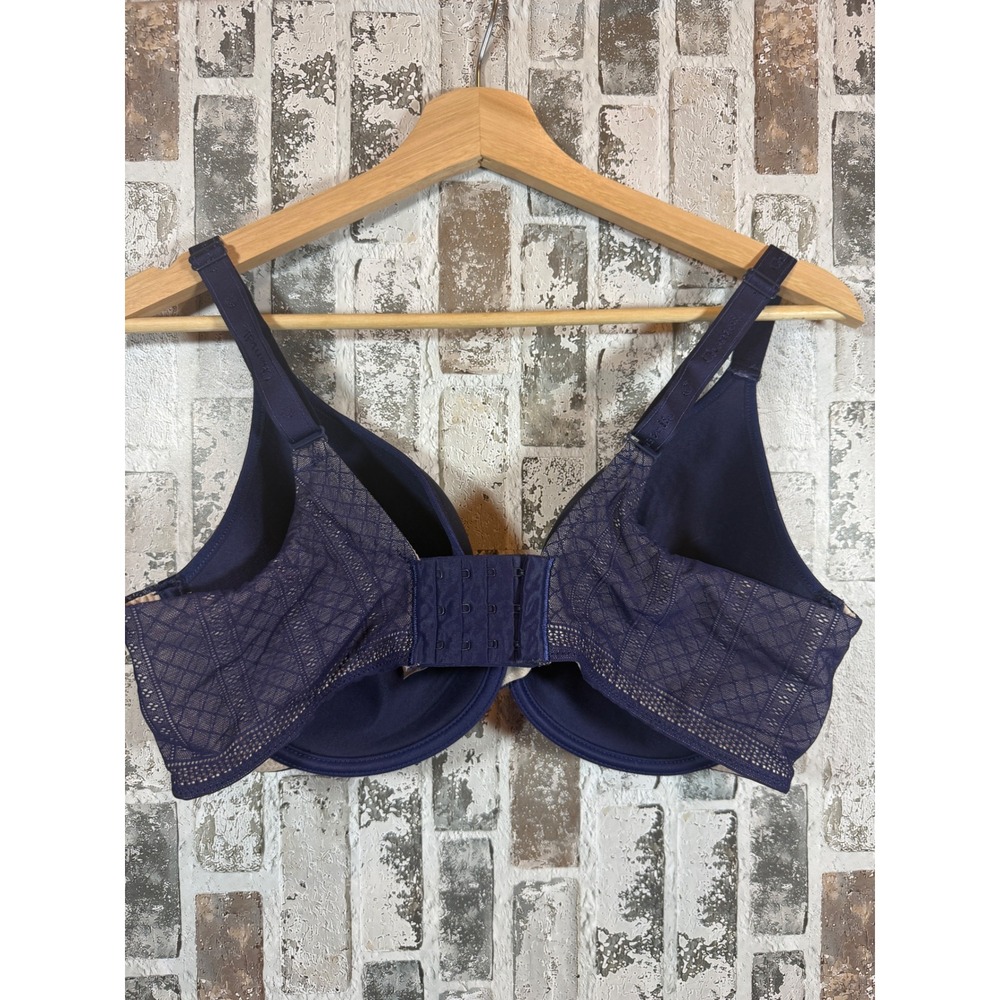 Chantelle C19510 Spacer Bra Womens 38DD Navy Blue Lace Trim Underwire